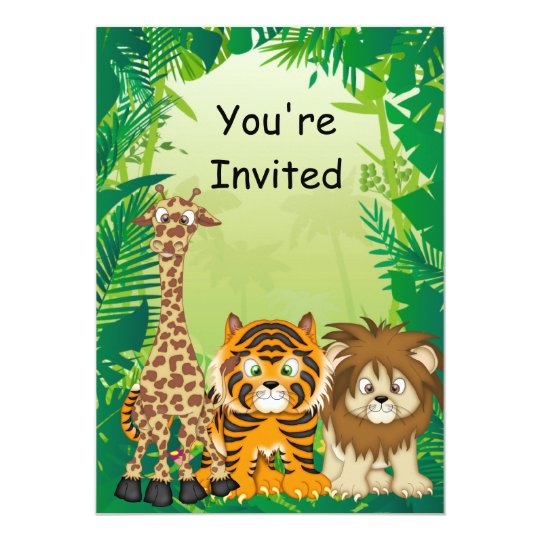 Jungle Theme Birthday Invitations | Zazzle.com