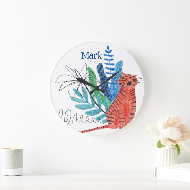 Jungle Theme Nursery Large Clock (Home)