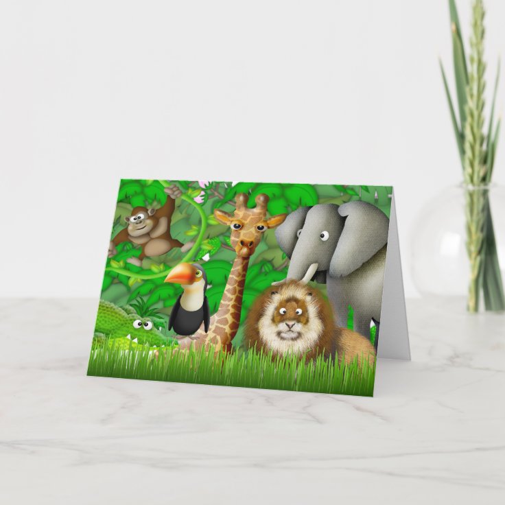 Jungle Theme Thank You Card Zazzle