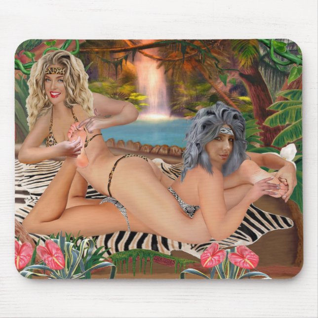 JUNGLE TICKLE WRESTLING 2 MOUSE PAD (Front)