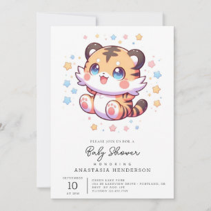 Jungle Tiger Baby Shower Invitation