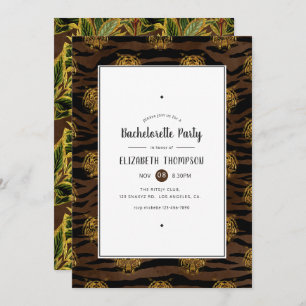 Jungle Tiger Bachelorette Party Invitation