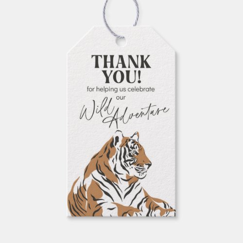 jungle tiger birthday favor gift tag