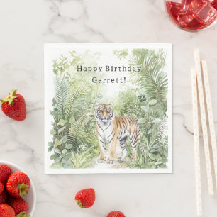 Jungle Tiger Birthday Napkins