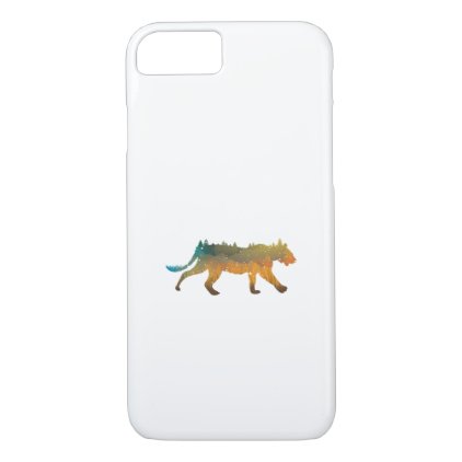 Jungle Tiger Double Exposure Woods Water iPhone 8/7 Case