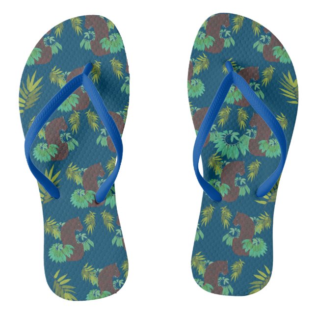 Jungle Tiger Flip Flops (Footbed)