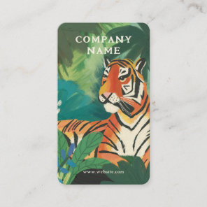 Jungle Tiger Illustration Business Card