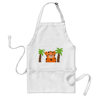Jungle Tiger in the Palms Adult Apron