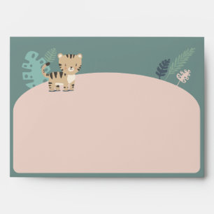 Jungle Tiger Kid's Birthday Invitation Envelope