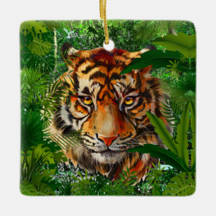 Jungle Tiger Ornaments Colorful Tiger Ornaments