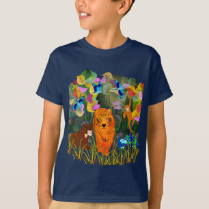 Jungle Tiger Sun Bear Peacock Monkey Indian Roller T-Shirt