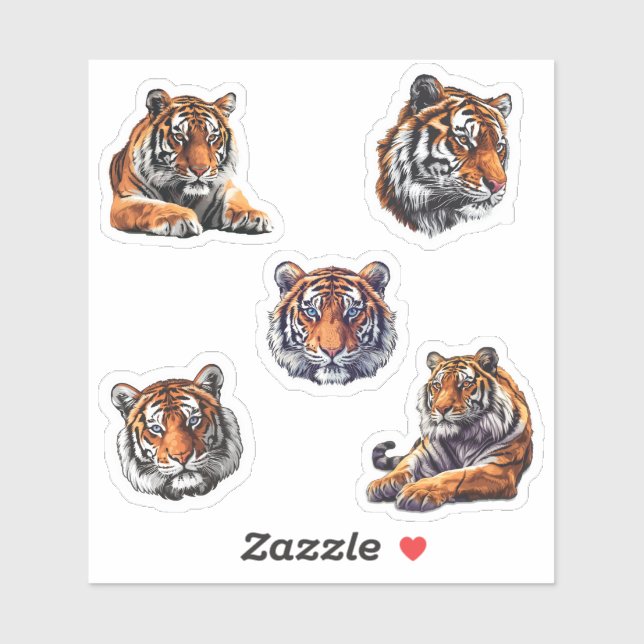jungle tigers sticker pack (Sheet)