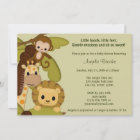 Jungle Time Animals Baby Shower Invitation JTN-L