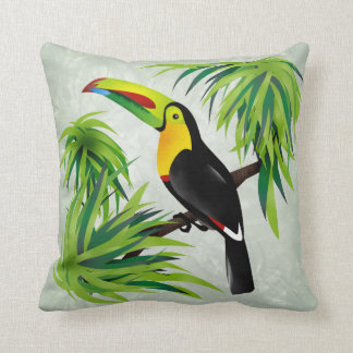 Jungle Toucan Throw Pillow