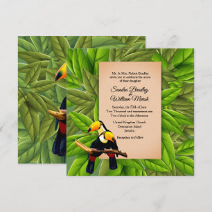 Jungle Toucans Wedding Invitation