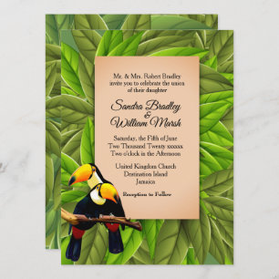 Jungle Toucans Wedding Invitation