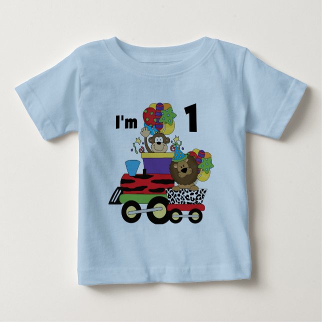 Jungle Train 1st Birthday T-shirts and Gifts (Front)