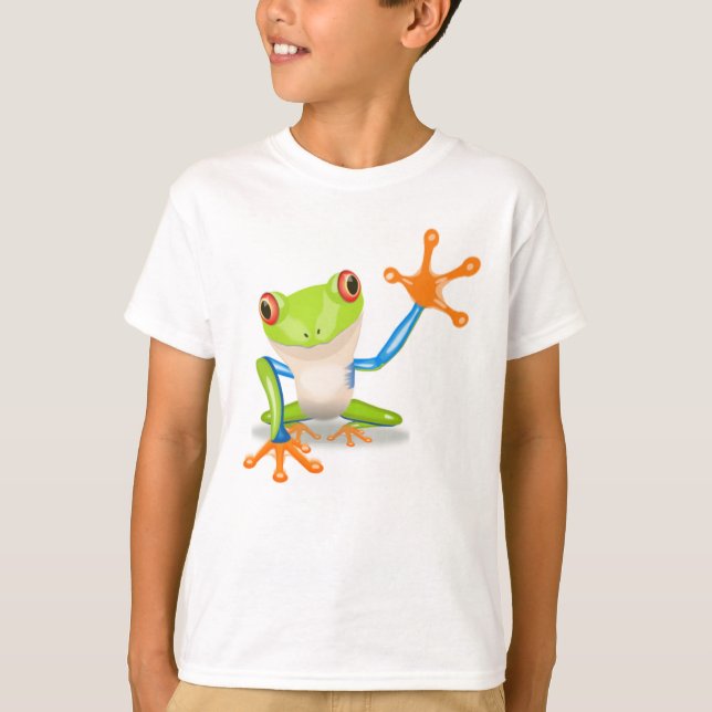Jungle Tree Frog bright and colorful T-Shirt (Front)
