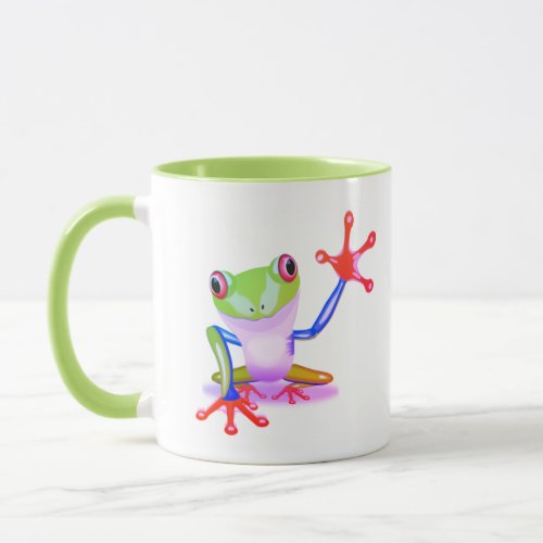 Jungle Tree Frog bright colors Mug