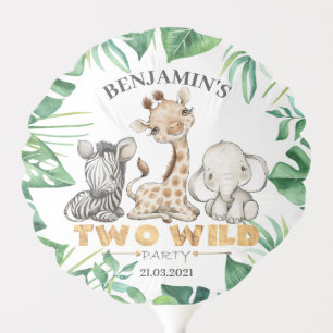 Jungle Two wild Birthday Party Balloon