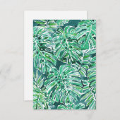 JUNGLE VIBES Green Tropical Monstera Pattern (Front/Back)