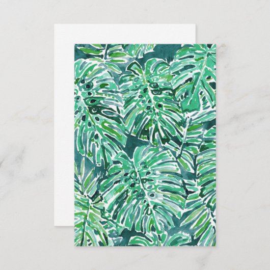 JUNGLE VIBES Green Tropical Monstera Pattern (Front/Back)