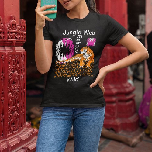 Jungle Web Echoes Wild Tiger Lovers Womens T_Shirt