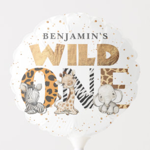 Jungle Wild One 1st Birthday Party Balloon