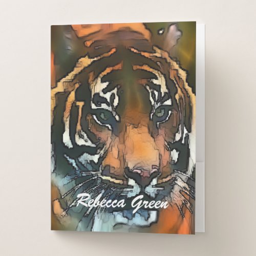 Jungle Wild Tiger Pocket Folder