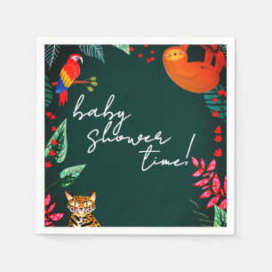 Jungle Wildlife Baby Shower Napkins