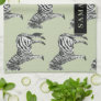Jungle Zebra Wild Pattern & Personalized Name Kitchen Towel