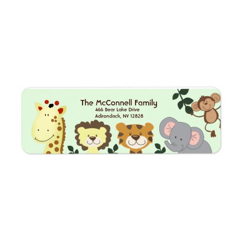 Jungle Zoo Party PRINTABLE ADDRESS LABELS