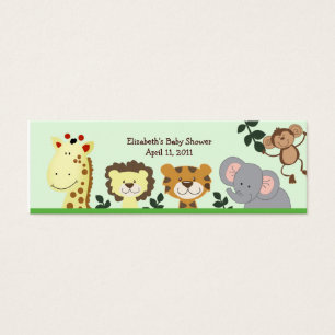 Jungle Zoo Party Shower / Birthday Favor Tag