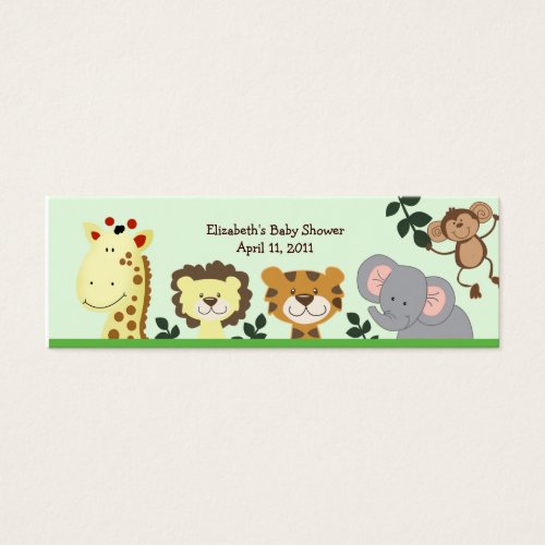 Jungle Zoo Party Shower  Birthday Favor Tag