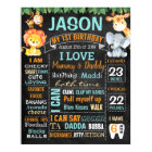 Jungle Zoo Safari Animals First Birthday board