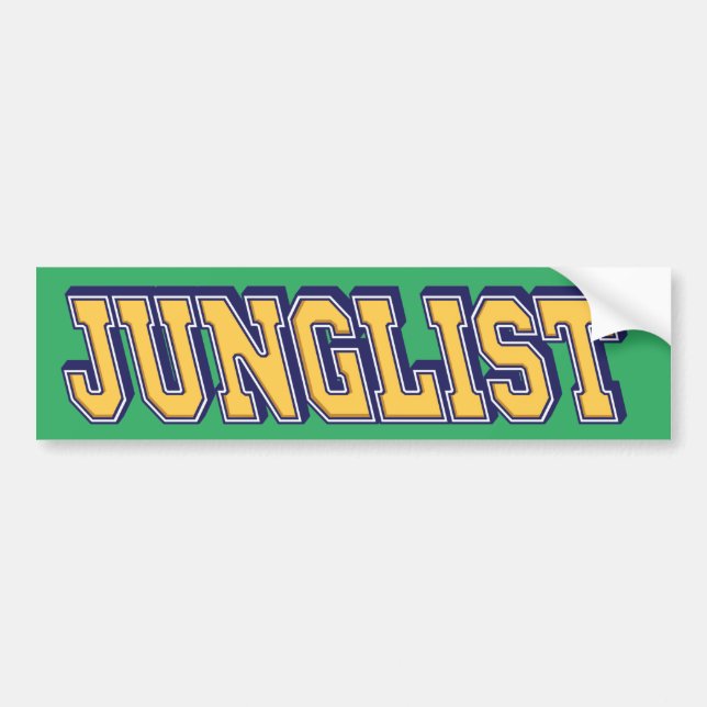 Junglist Jungle Music Lovers Bumper Sticker (Front)