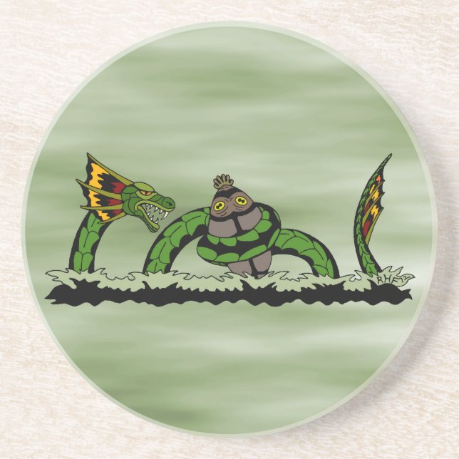 Jungun Catching a Quibbib Drink Coaster (Front)