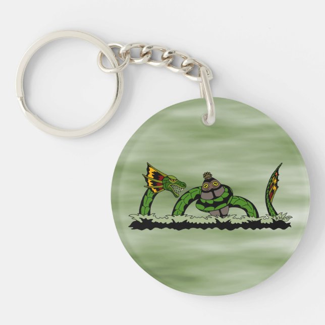 Jungun Catching a Quibbib Keychain (Front)