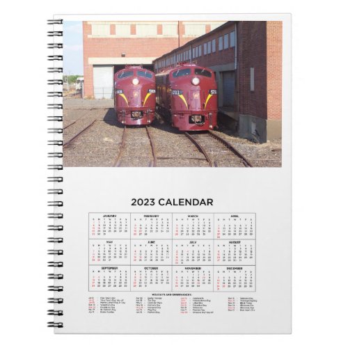 Juniata terminal locomotives calendar         notebook