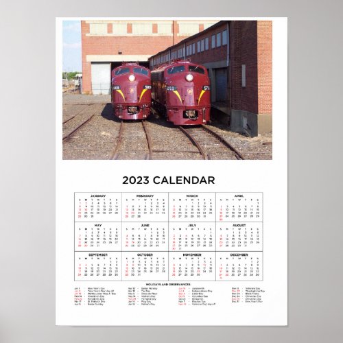 Juniata terminal locomotives calendar poster