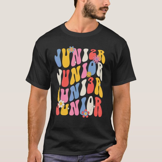 Junior 2030 Retro Groovy Graduation Senior Class o T-Shirt (Front)