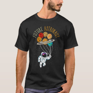 Junior Astronaut Planet Balloons Space Future Astr T-Shirt