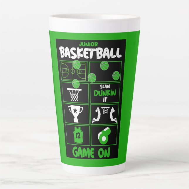 Junior Basketball Players  Latte Mug (Front)
