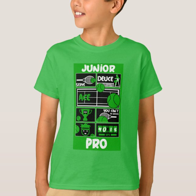 Junior Boy Tennis Player T-Shirt  (Front)