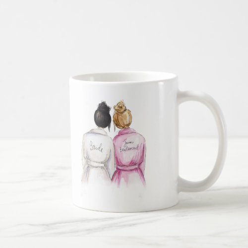 Junior Bridesmaid Black Bun Bride Dk Blonde Maid Coffee Mug