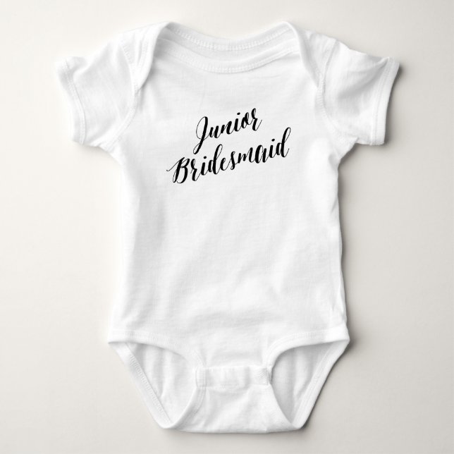 Junior Bridesmaid Black Script Shirt (Front)