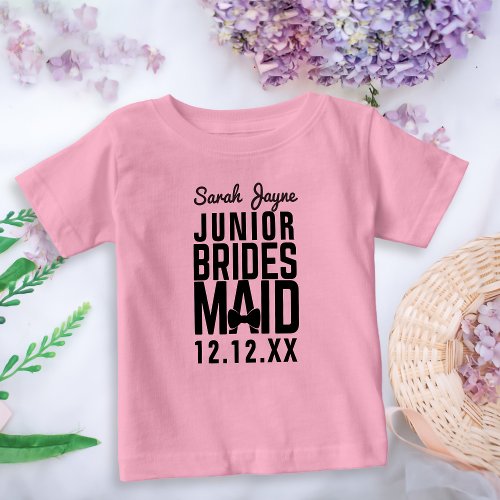 Junior Bridesmaid Bridal Party Custom Name T_Shirt