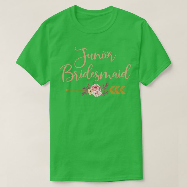 Junior Bridesmaid Bridal Shower Gift Wedding Party T-Shirt (Design Front)