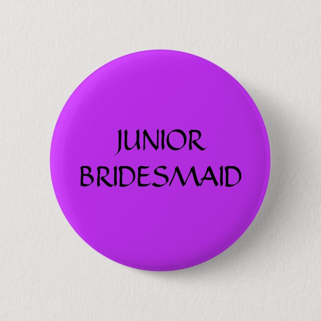 JUNIOR BRIDESMAID - button (Front)