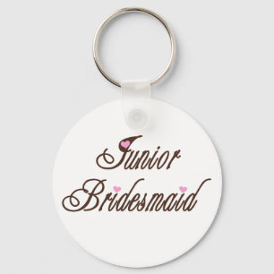 Junior Bridesmaid Classy Browns Keychain